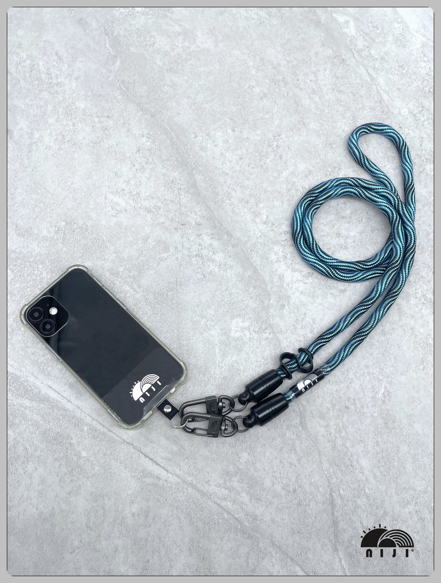 10mm Metallic blue wave pattern