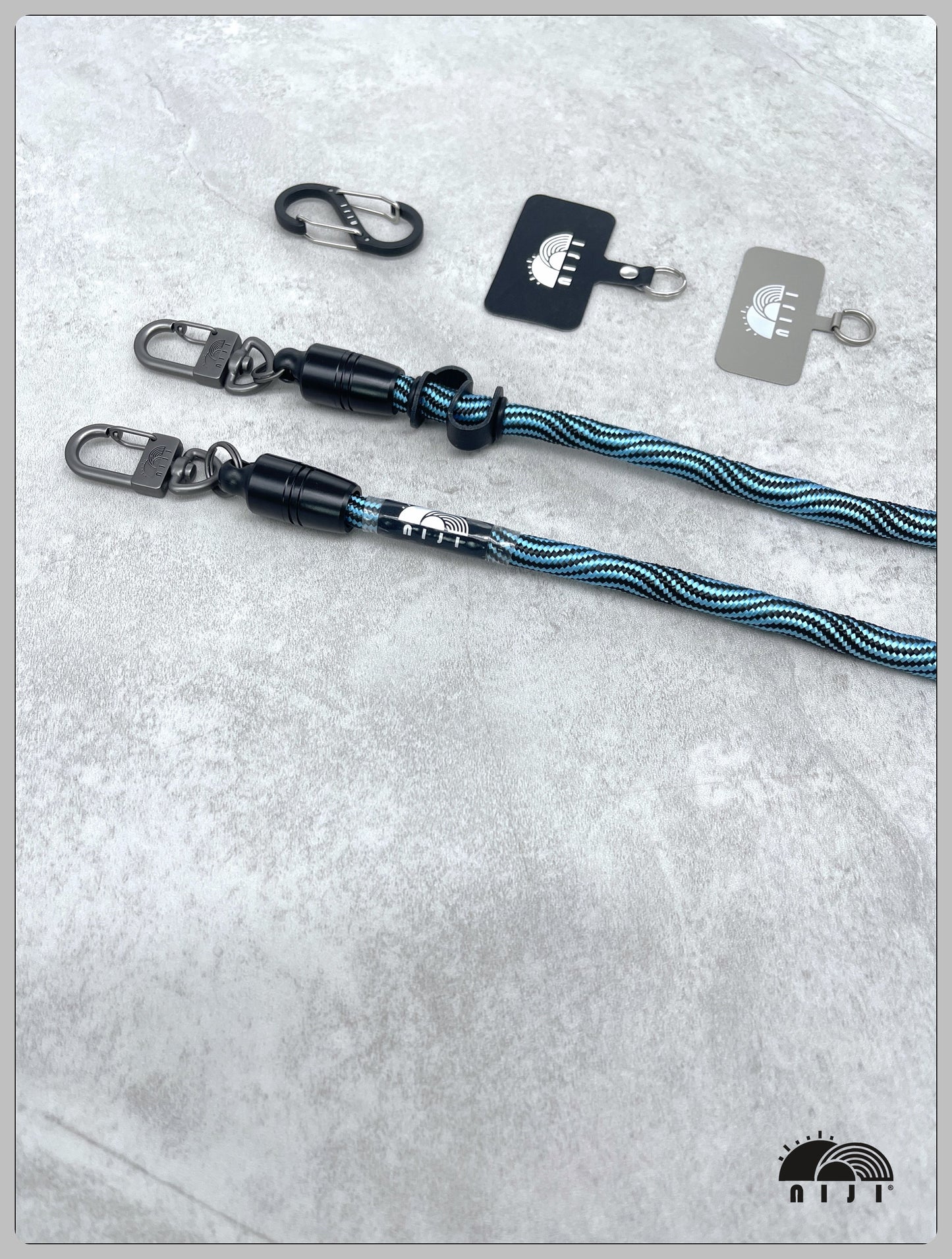 10mm Metallic blue wave pattern