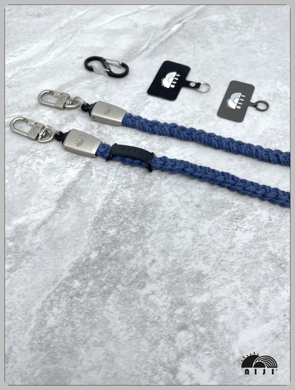 "AW26" 12mm Cotton Denim blue color