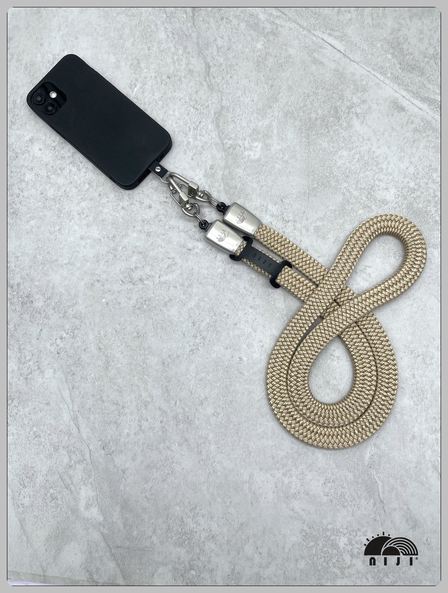 14mm coreless mobile strap Beige color