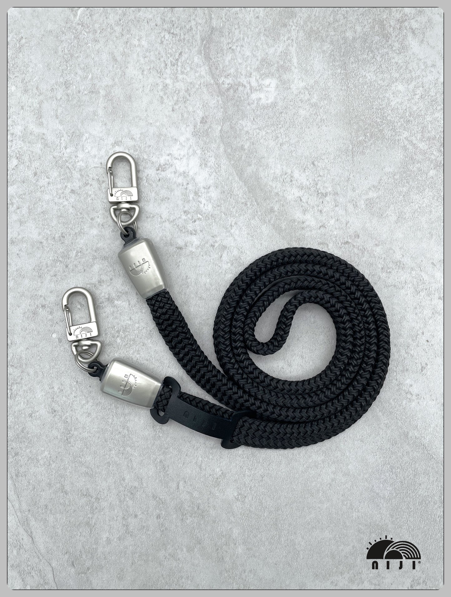 14mm coreless mobile strap Black color
