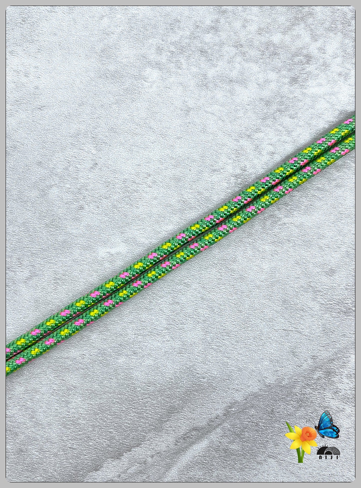 "SS25 Special" 4.5mm Wrist Strap Mountaindax Green w pink & yellow tracer