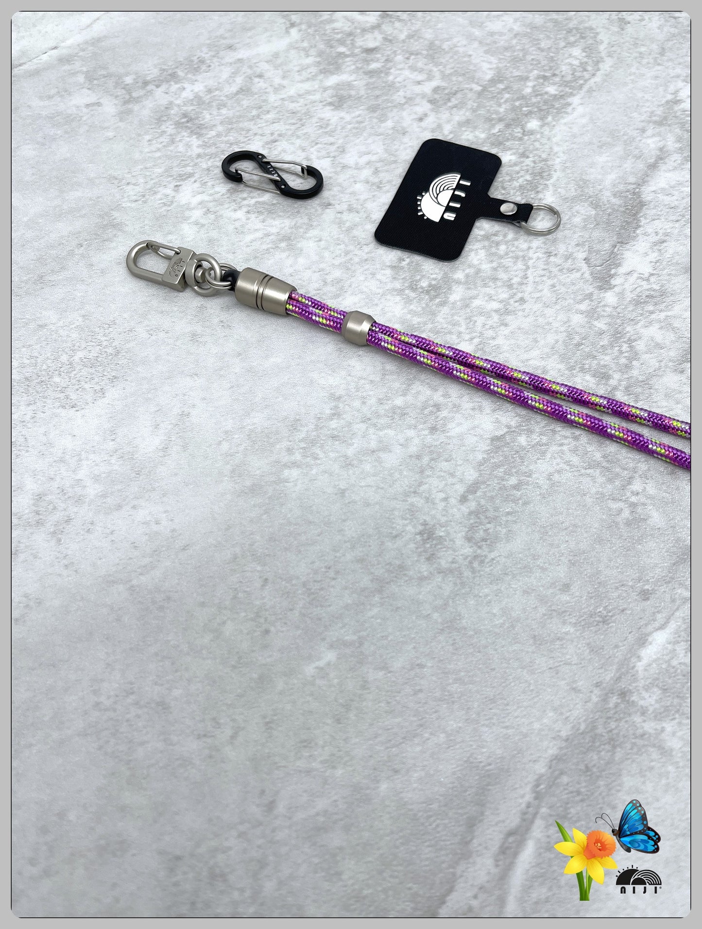 "SS25 Special" 4.5mm Wrist Strap Mountaindax Purple w pink white & lime tracer