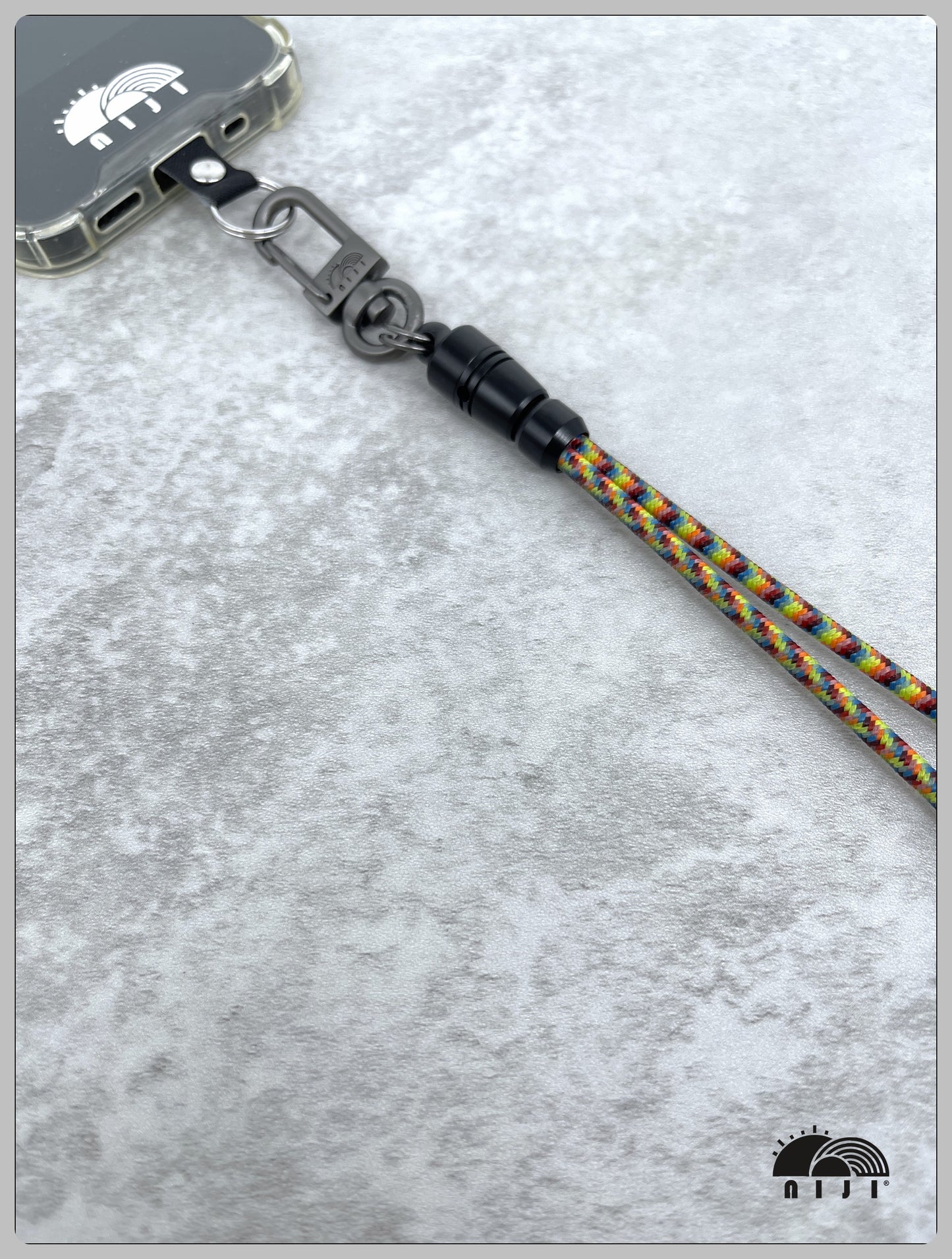 4mm Wrist Strap Elastic cord x Polychromatic pattern