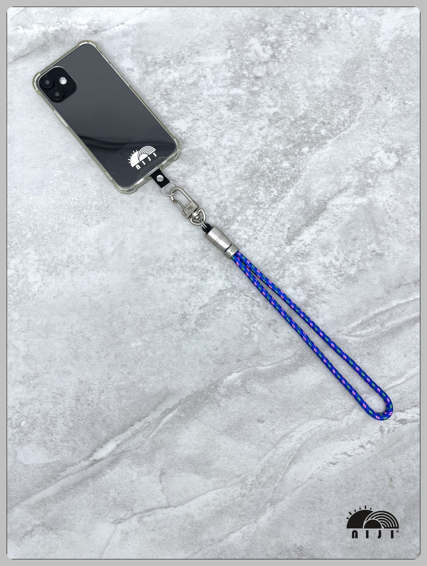 5mm Wrist Strap Mountaindax Blue w pink & green tracer