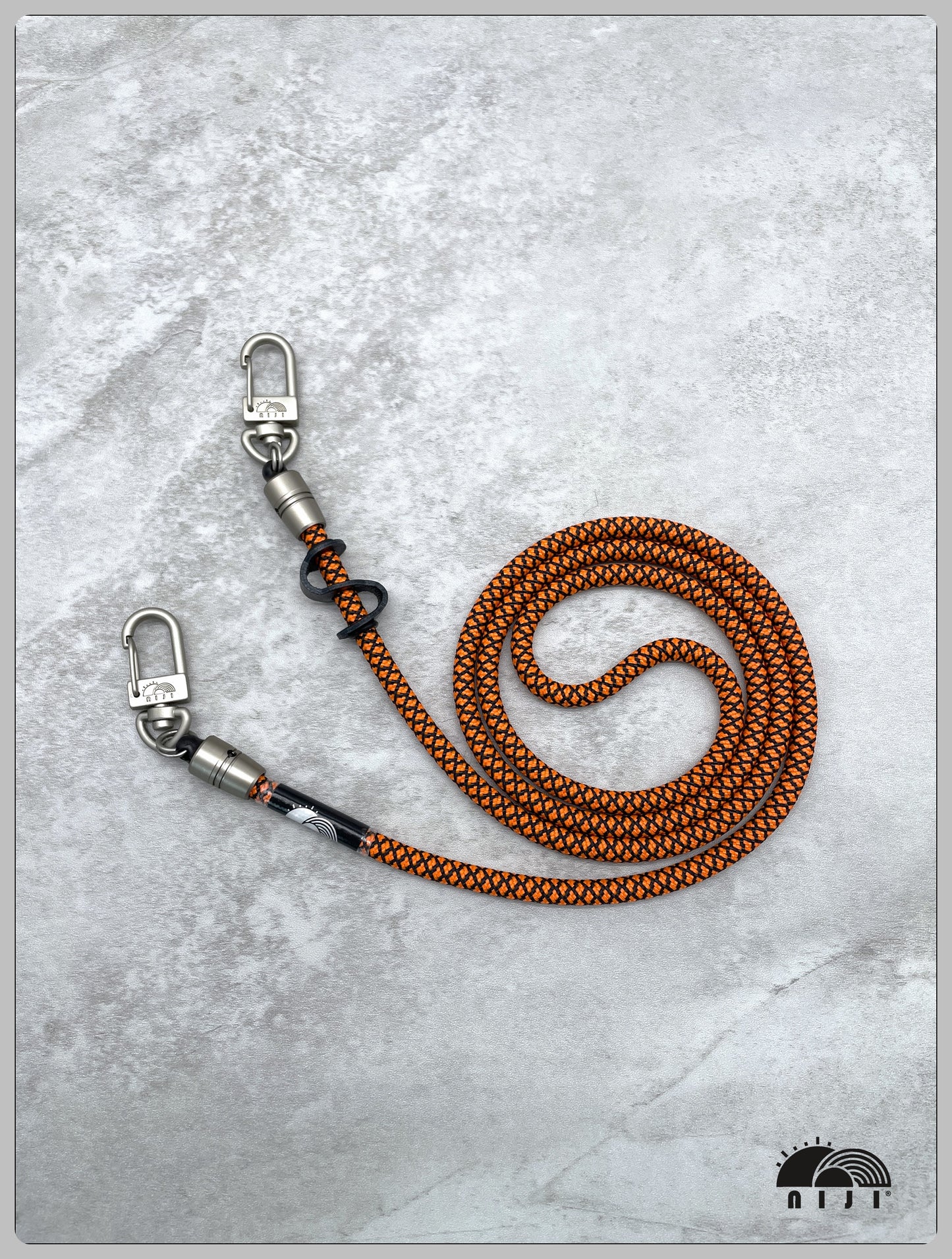 6.5mm Neon orange w black diamond pattern