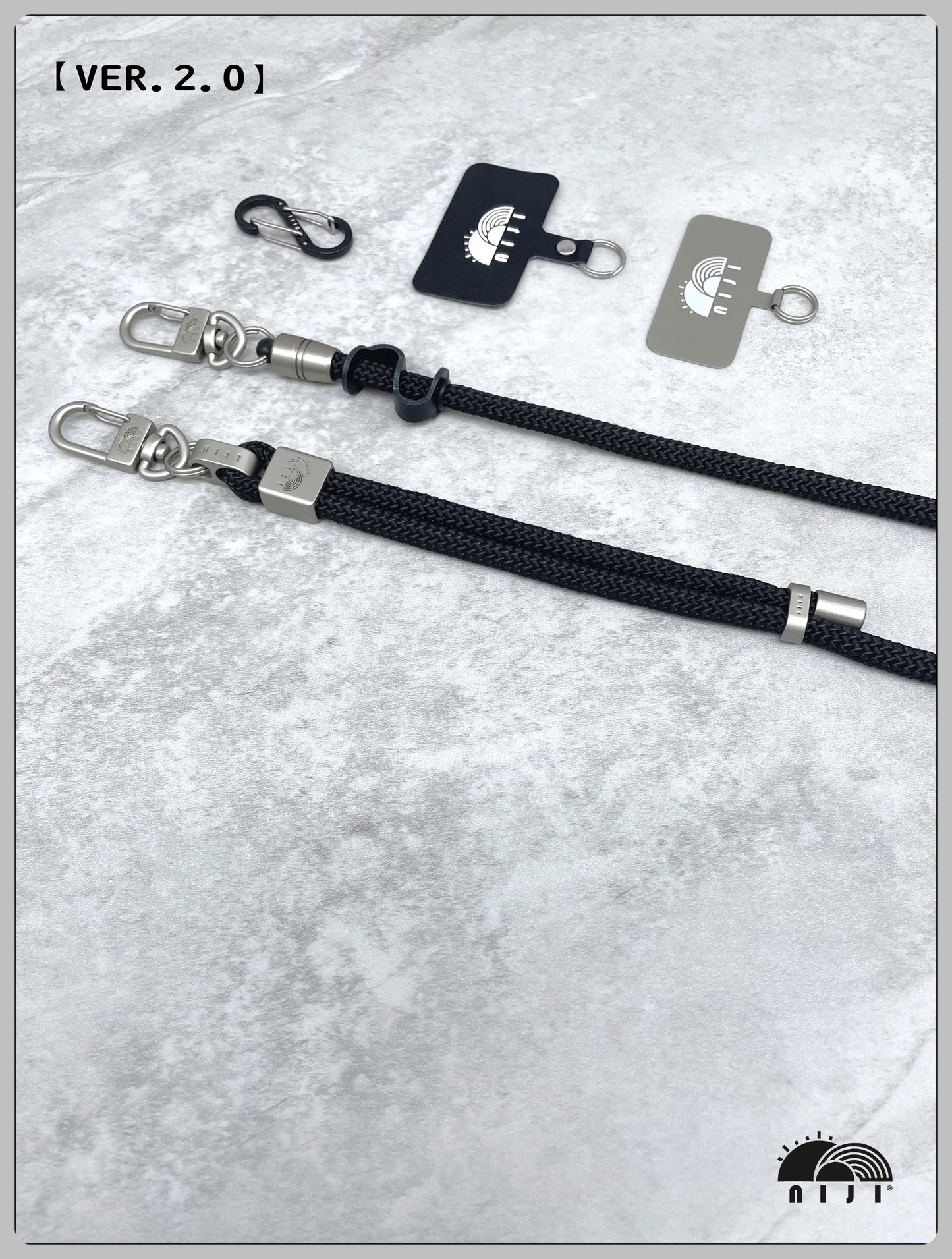 "VER.2.0" 7mm Black color