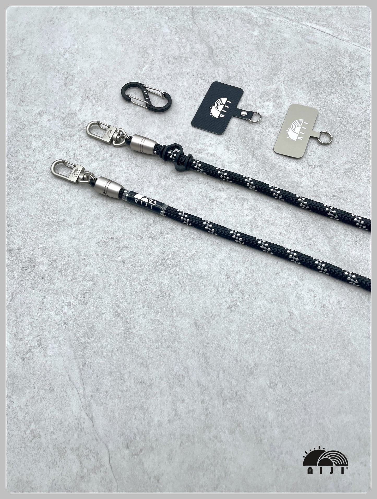 8mm Black with White & Reflective tracer