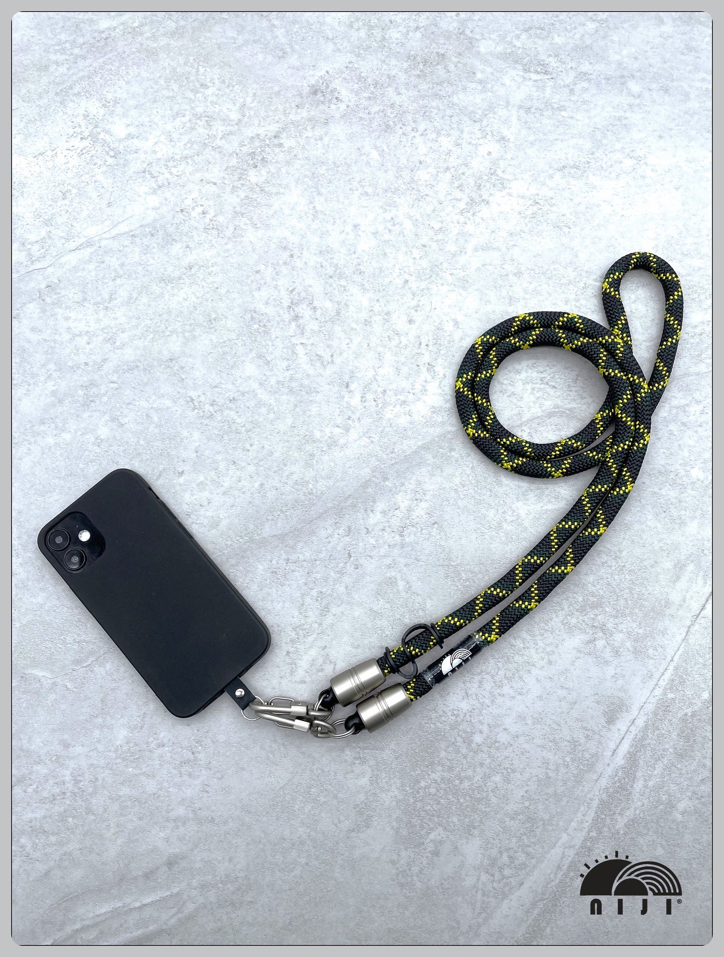 9.5mm black w hunter green / yellow tracer