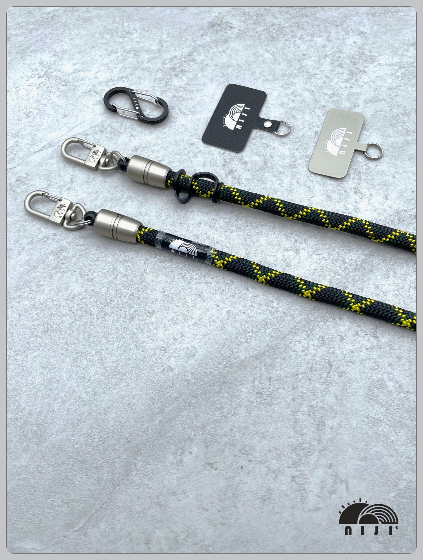 9.5mm black w hunter green / yellow tracer