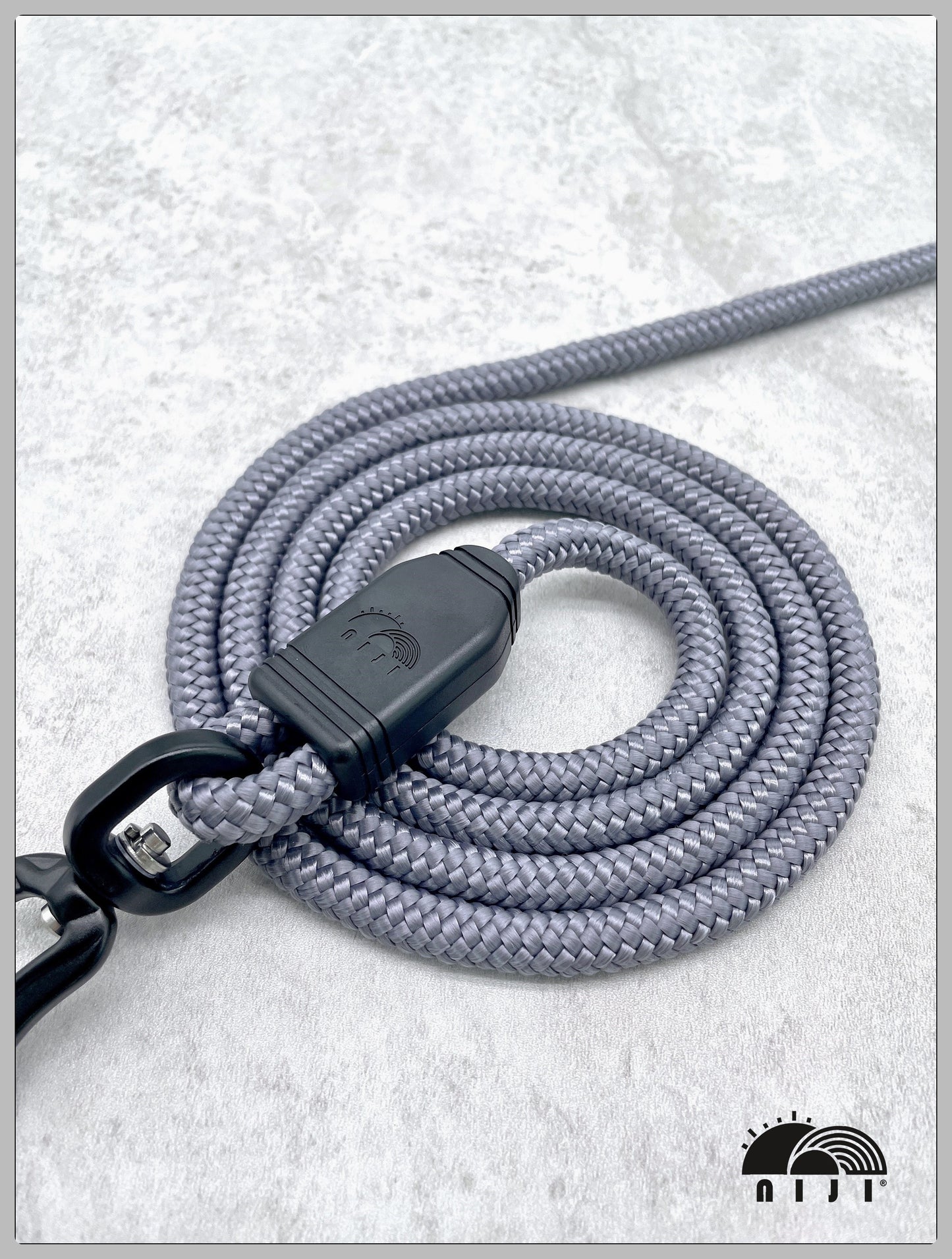 *NEW COLLECTION* niji loop handle dog leash 8mm Cool grey color