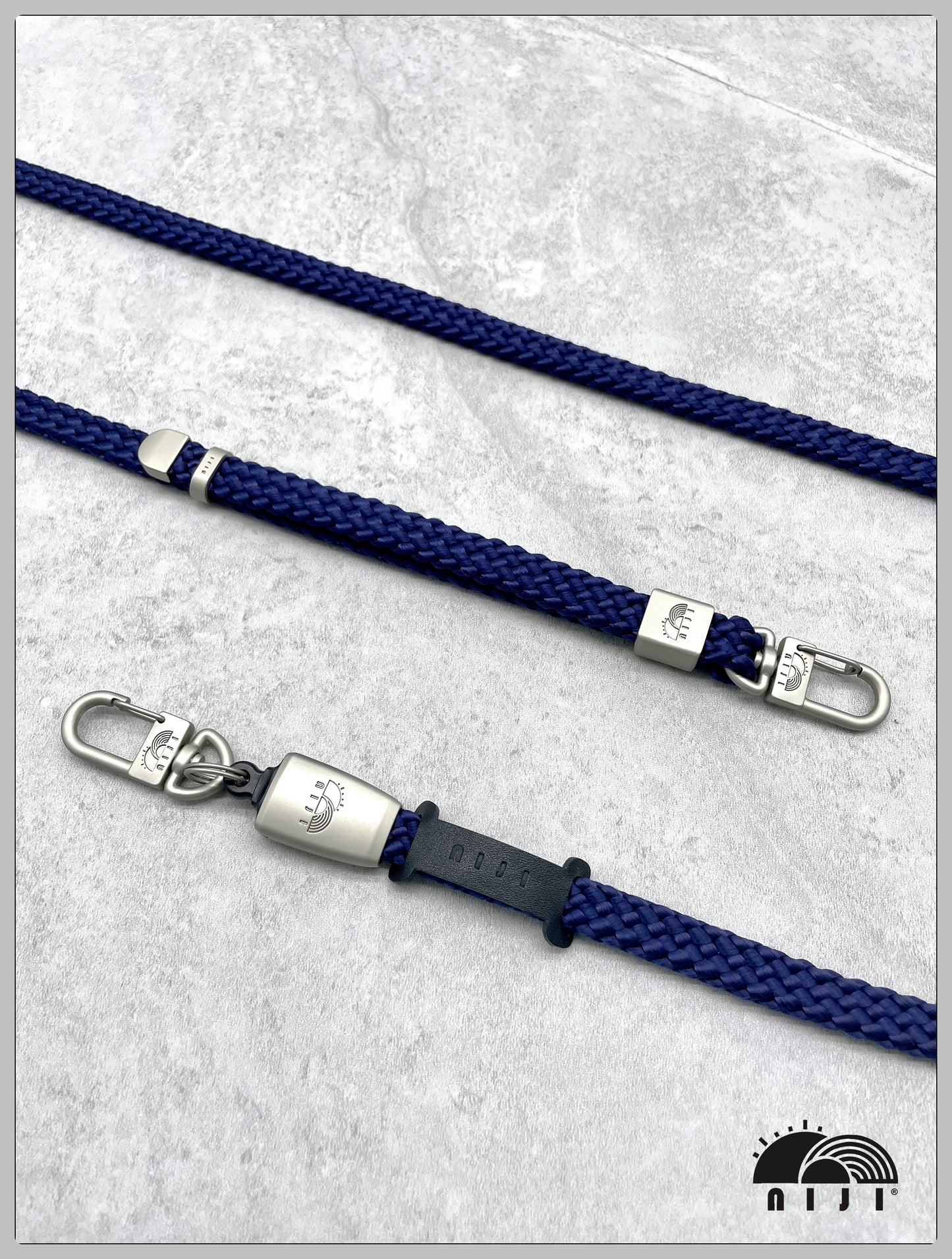 "Coreless flat strap" 12mm Navy
