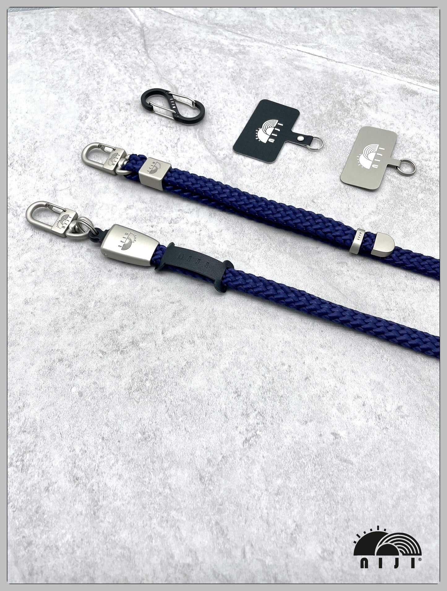 "Coreless flat strap" 12mm Navy