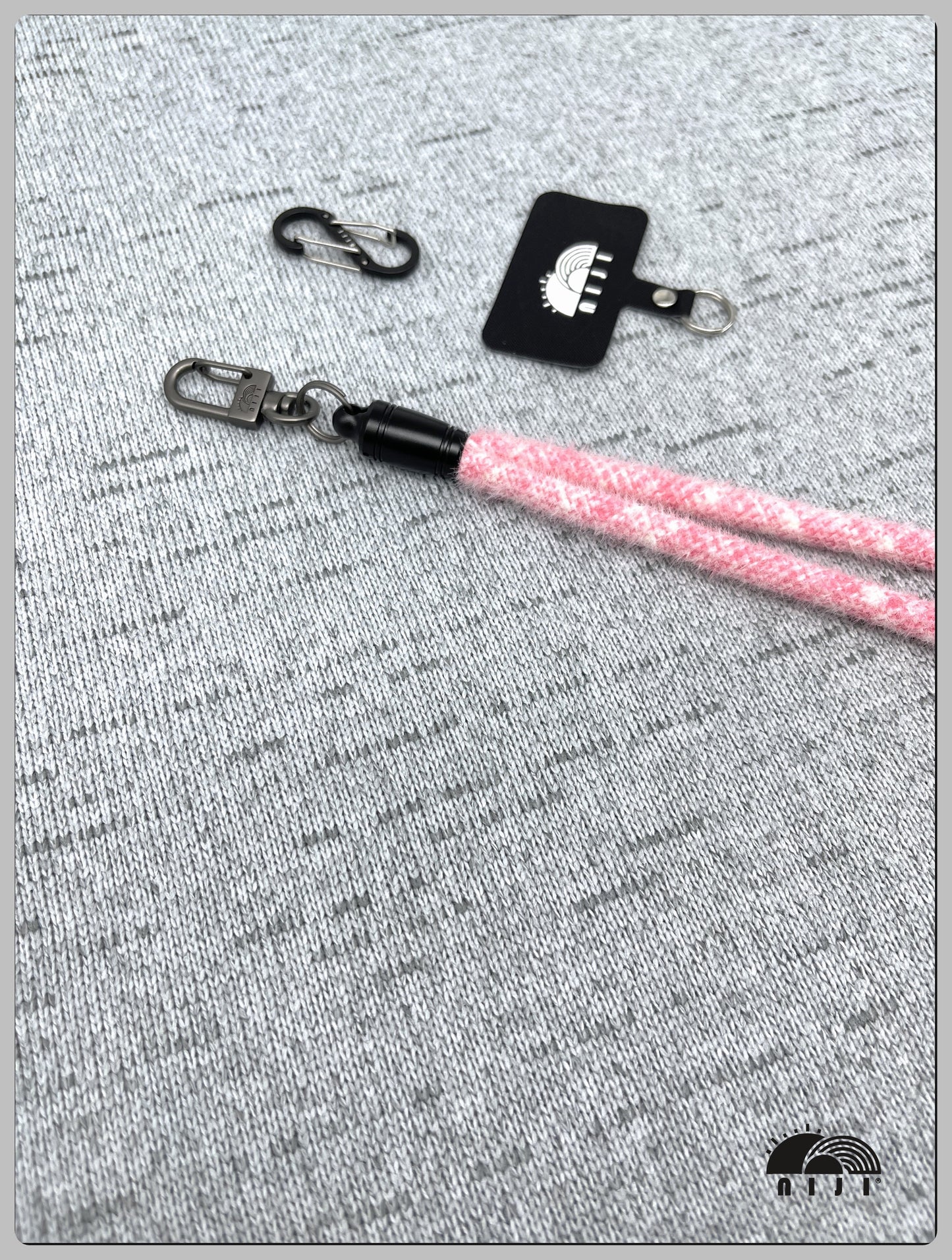 "FLUFFY FURRY COLLECTION" 6mm Pink & White crosshatch pattern