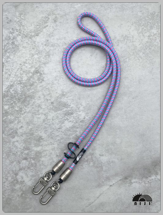 6mm Light pink & Maya blue crown pattern