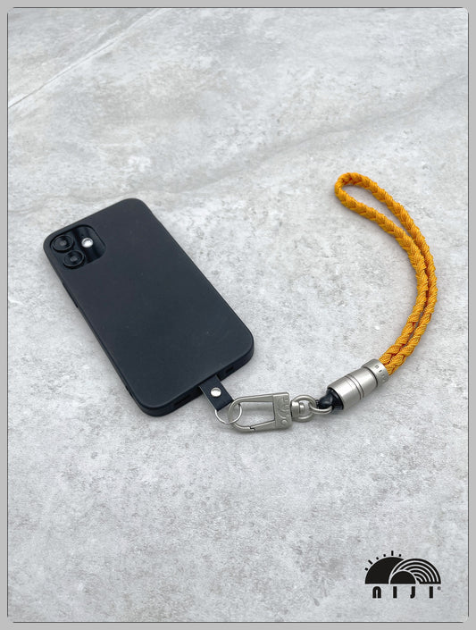 "4mm Paracord Braid wrist strap" Orange color