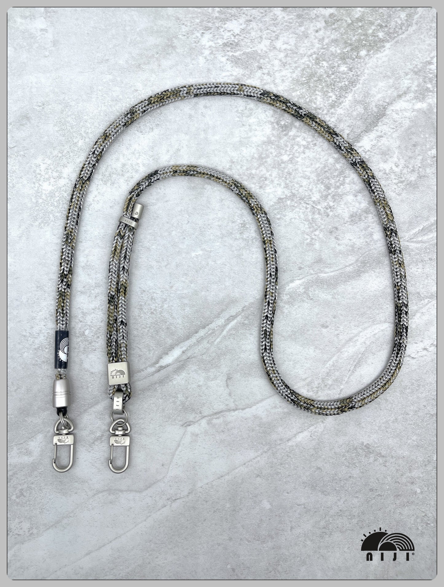 "AW24 New arrival" ***Knit PM strap*** 9mm Silver grey w camo tracer