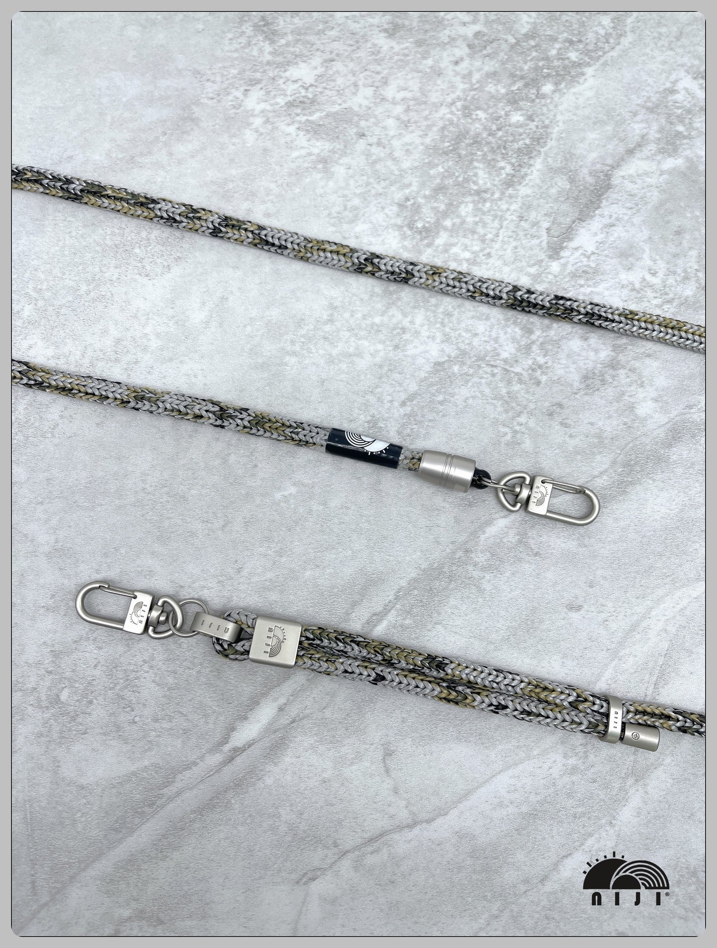 "AW24 New arrival" ***Knit PM strap*** 9mm Silver grey w camo tracer