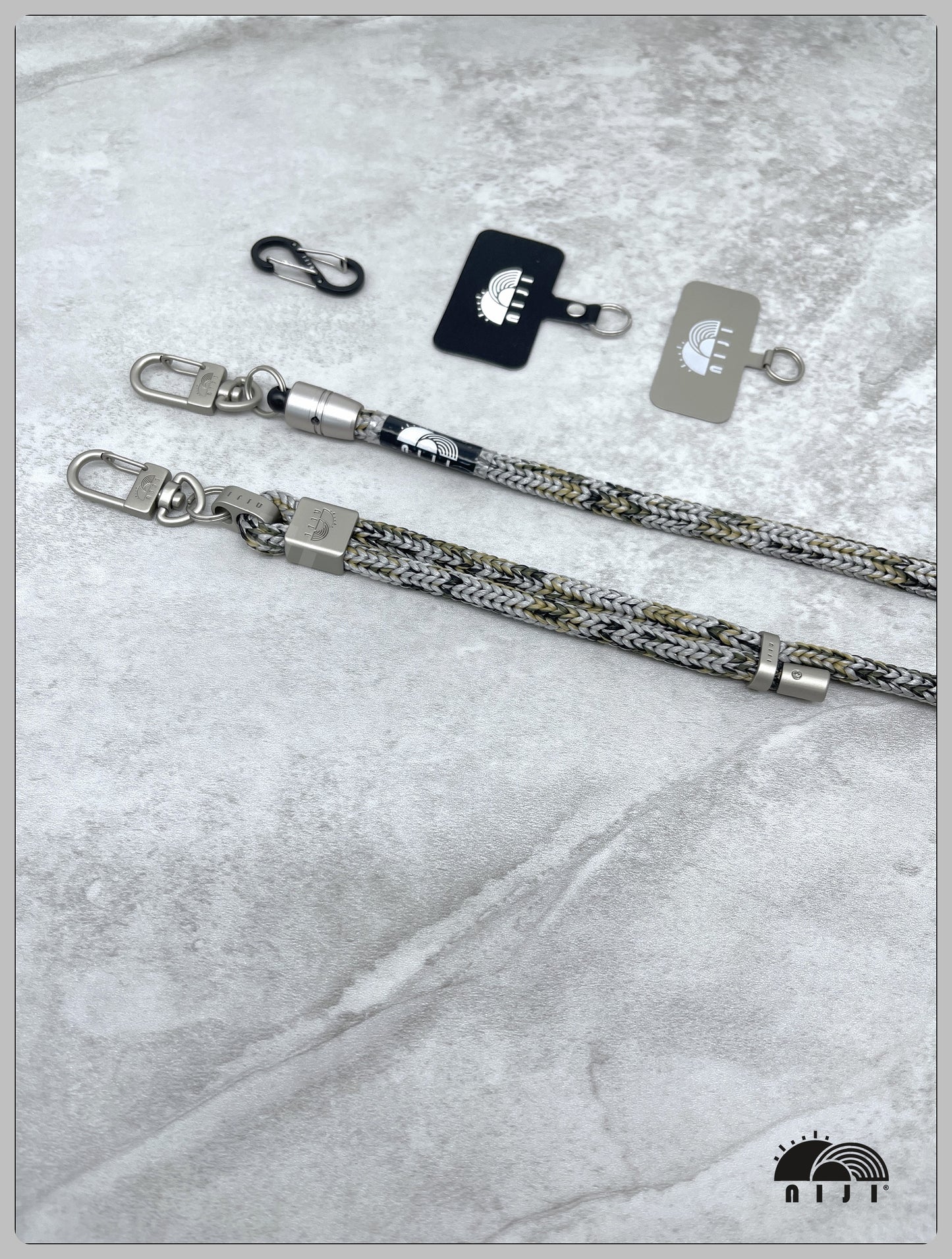 "AW24 New arrival" ***Knit PM strap*** 9mm Silver grey w camo tracer