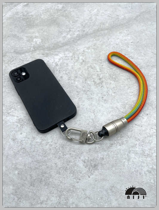 "Wrist strap" 6mm Rainbow pattern