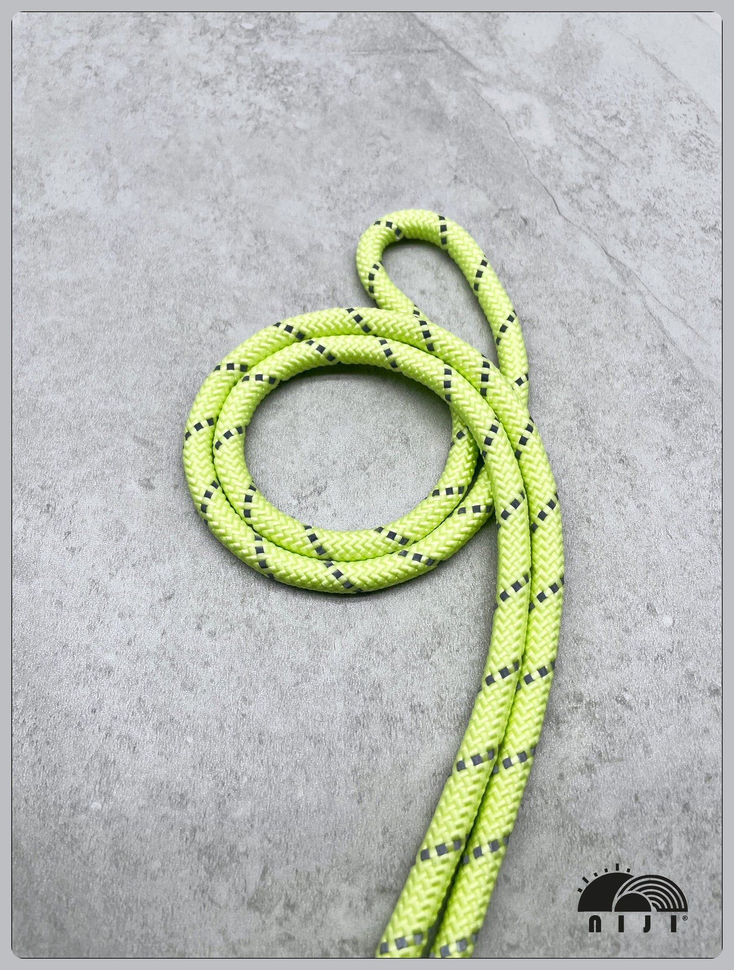 7mm Lime w reflective stripe x glowing effect