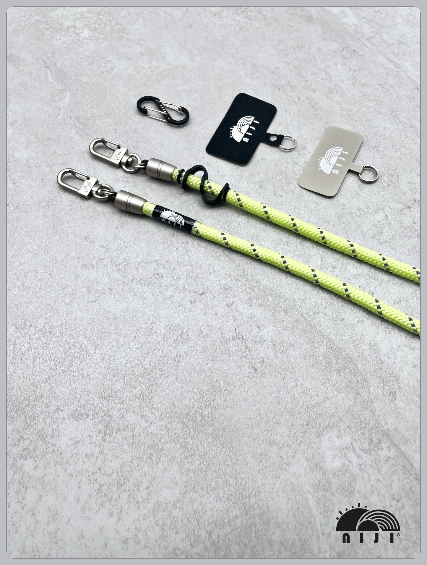 7mm Lime w reflective stripe x glowing effect
