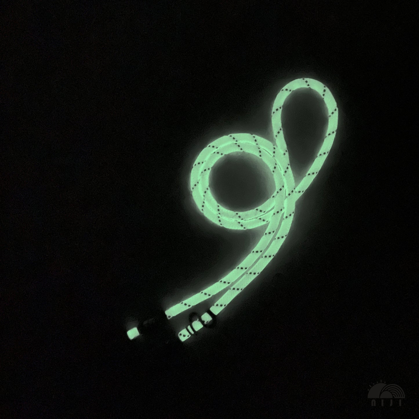 7mm Lime w reflective stripe x glowing effect