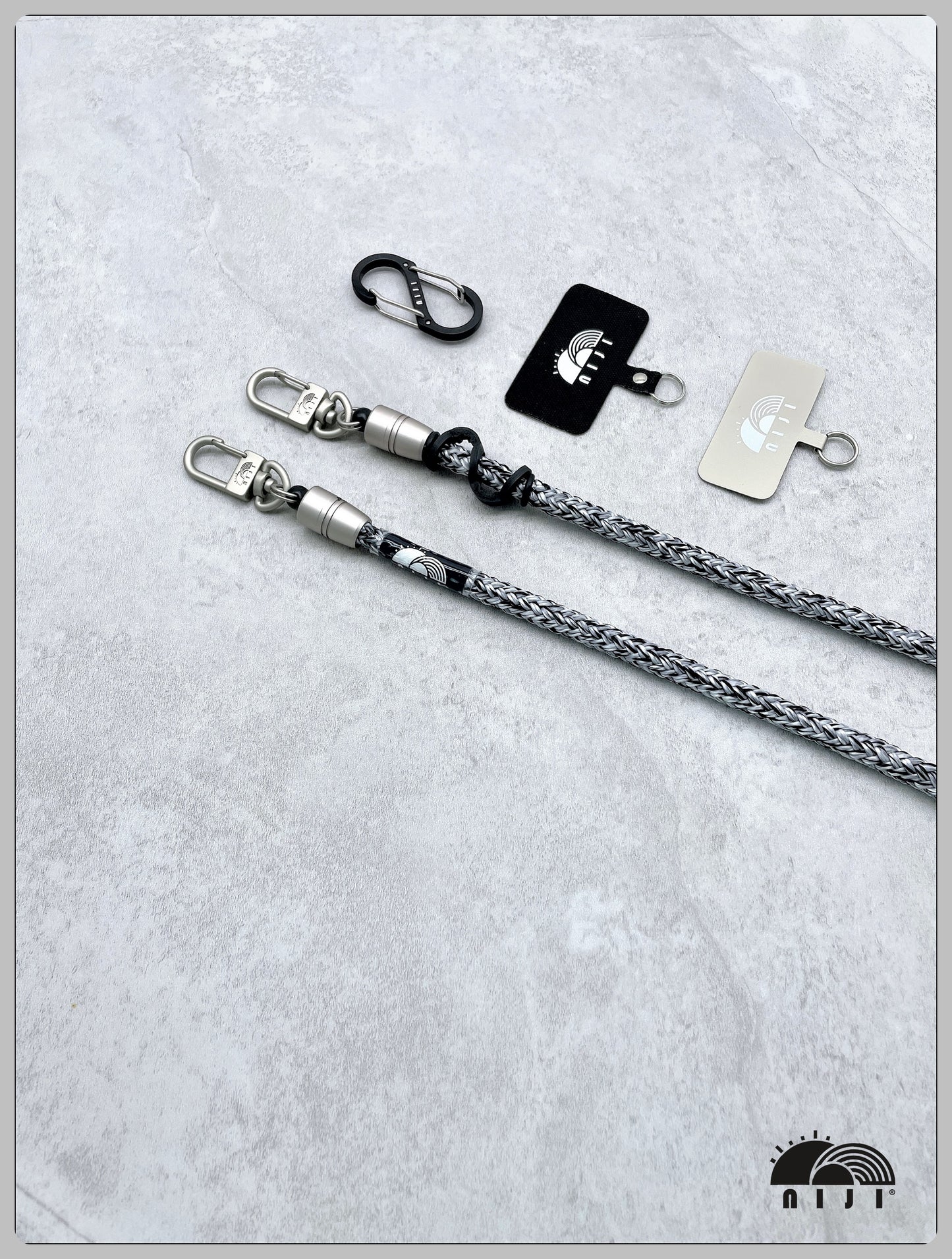 8mm Black crosshatch pattern