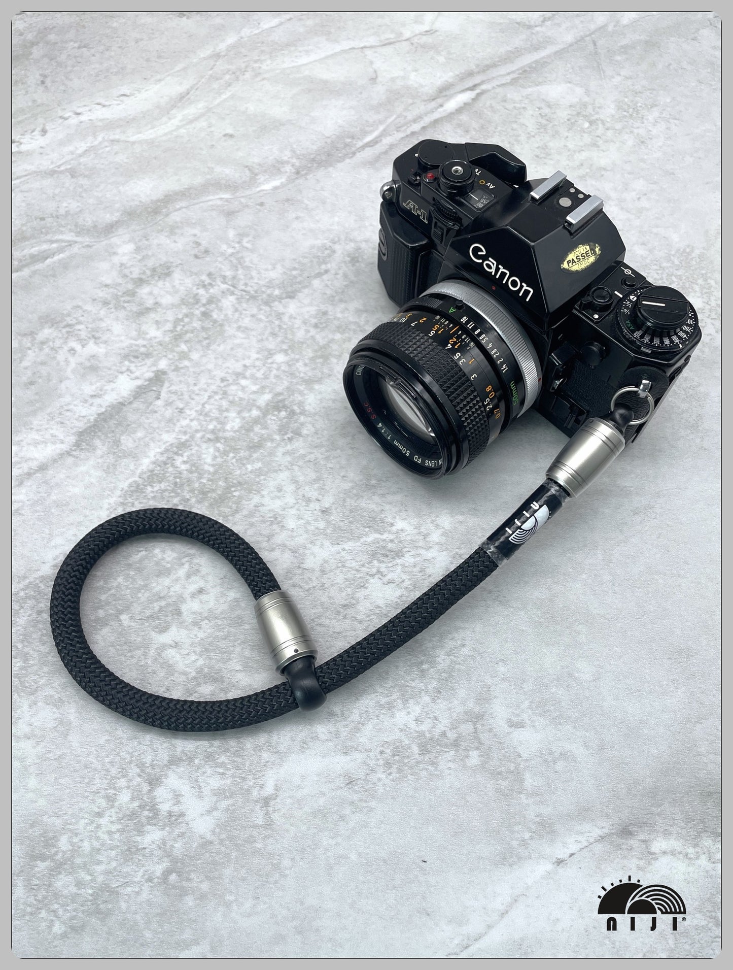 "SS25 NEW COLLECTION" 10mm camera / mobile wrist strap black color