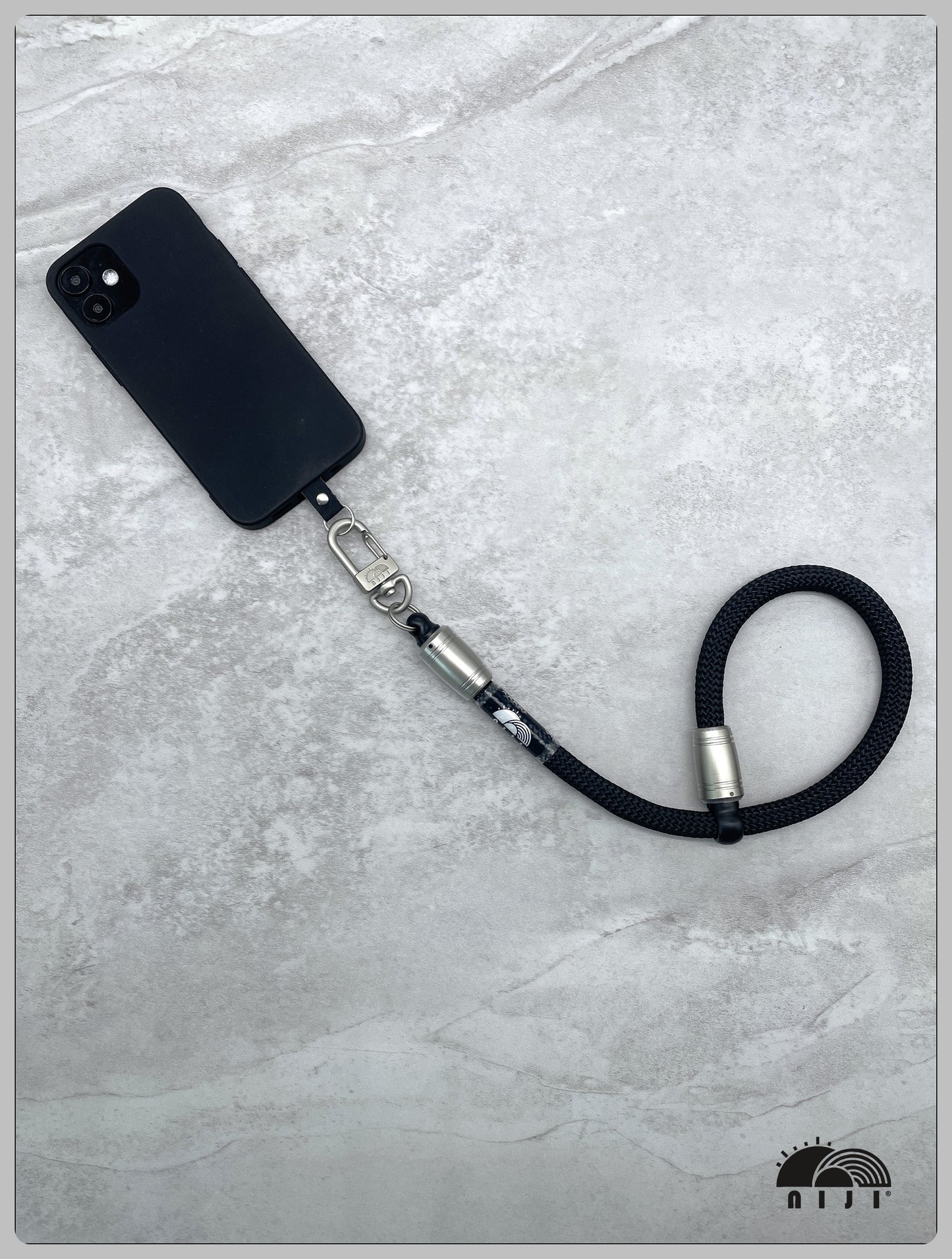 "SS25 NEW COLLECTION" 10mm camera / mobile wrist strap black color