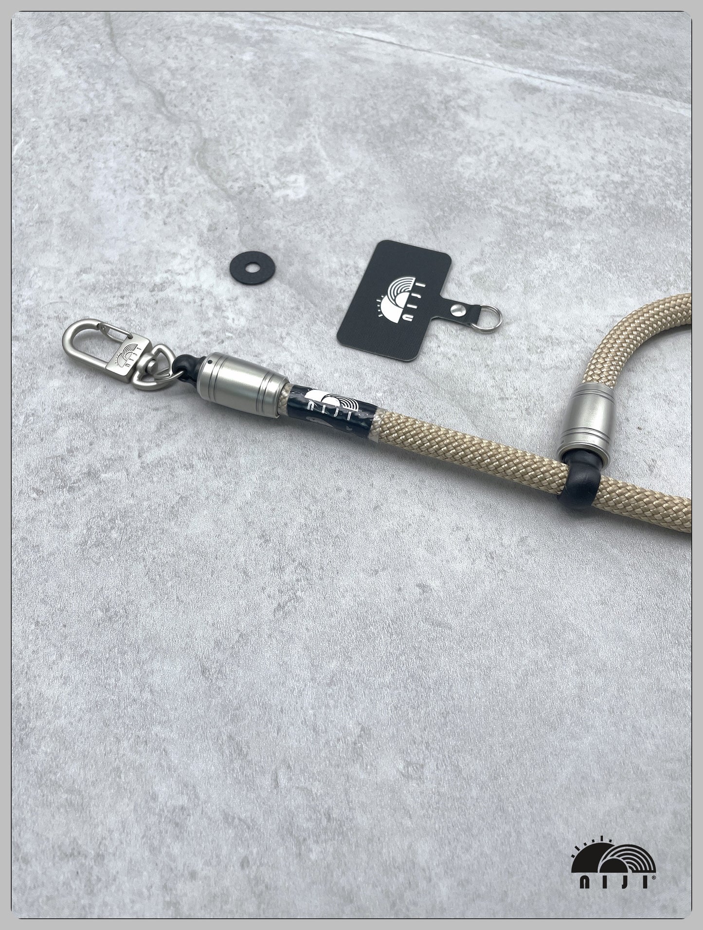 "SS25 NEW COLLECTION" 10mm camera / mobile wrist strap Khaki color