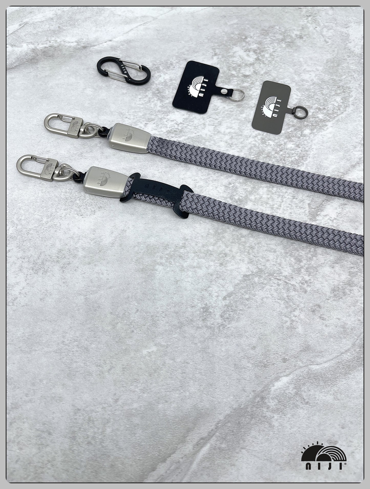14mm coreless mobile strap Cool grey color