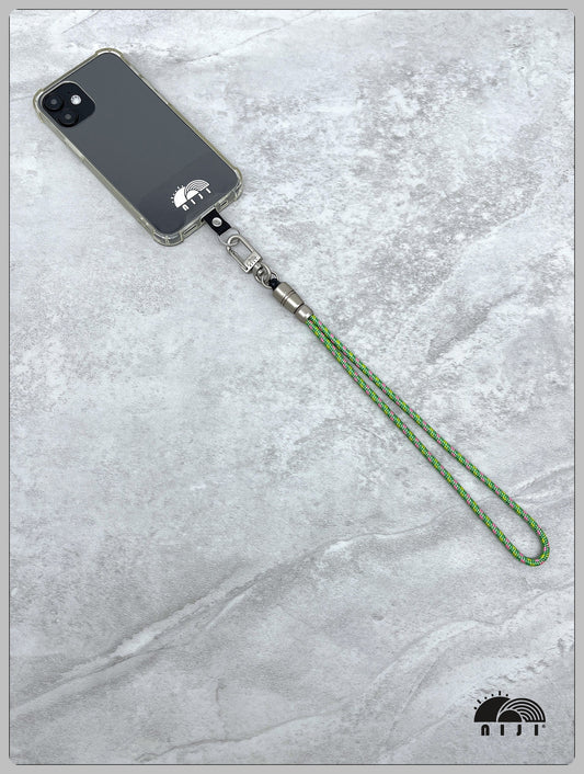 4.5mm Wrist Strap Mountaindax Green w pink & yellow tracer