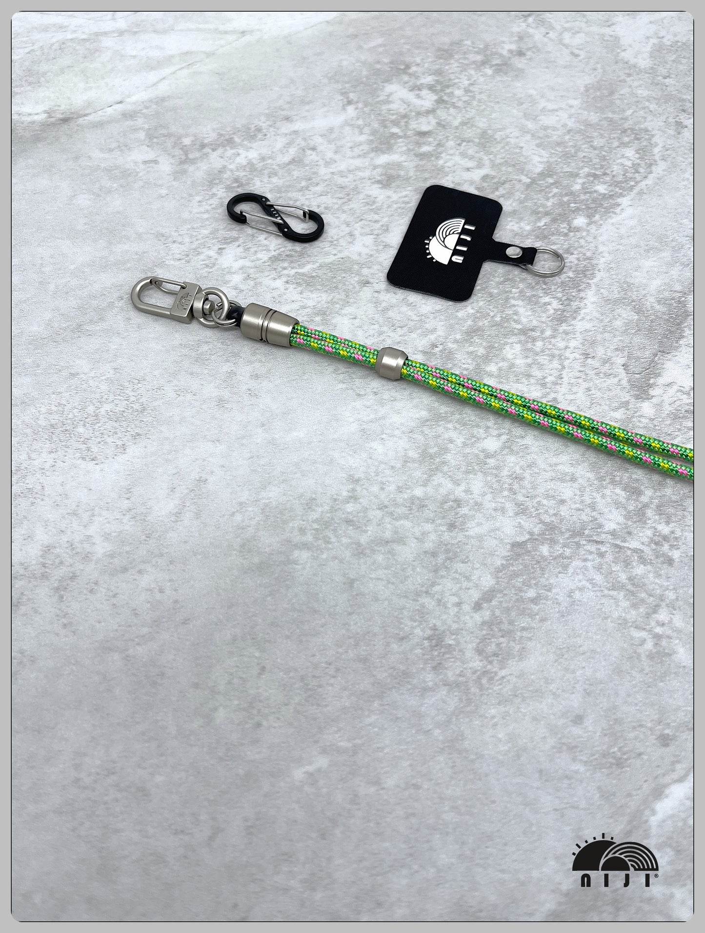 4.5mm Wrist Strap Mountaindax Green w pink & yellow tracer