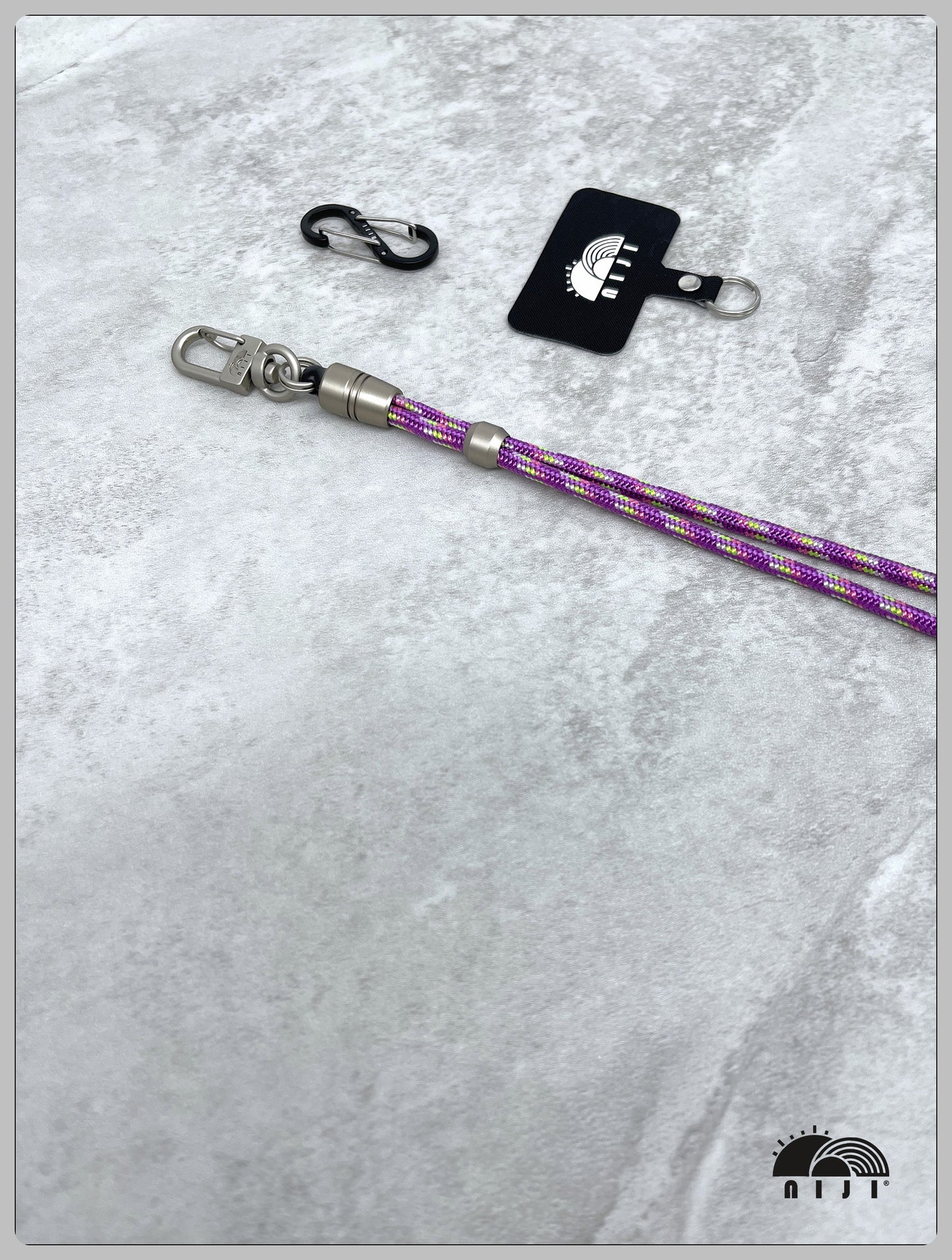 4.5mm Wrist Strap Mountaindax Purple w pink white & lime tracer