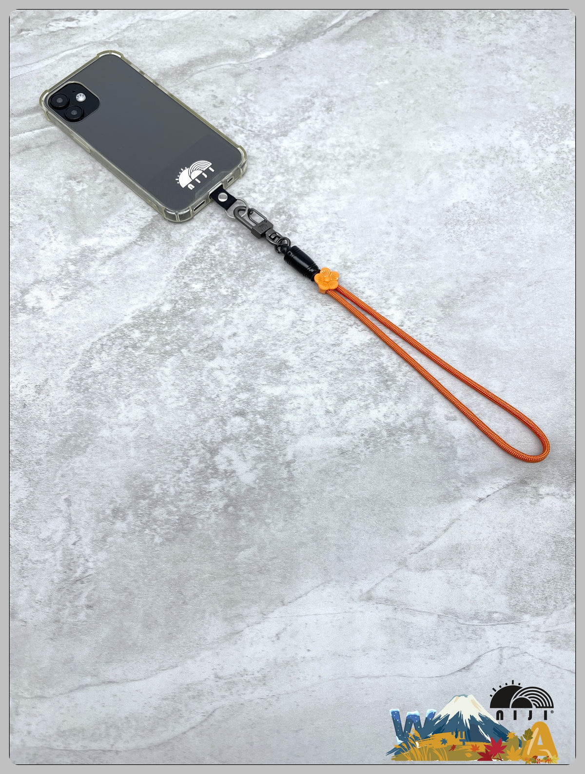 "AW26" 4mm Wrist Strap Orange Color
