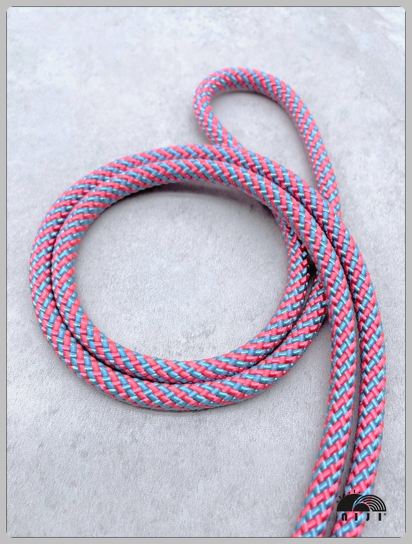 7mm Pink & Blue spirals pattern