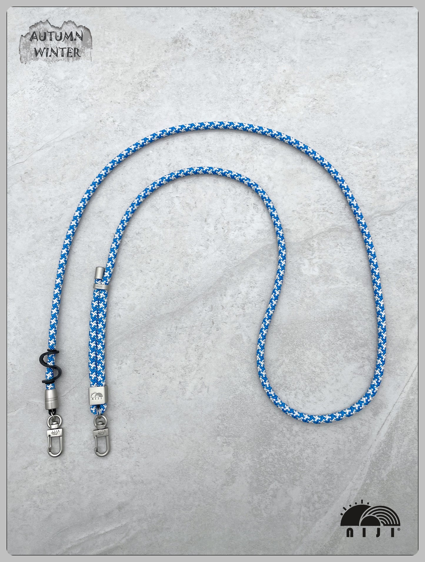 "New arrival"PM phone strap 7mm Blue & White windmill pattern