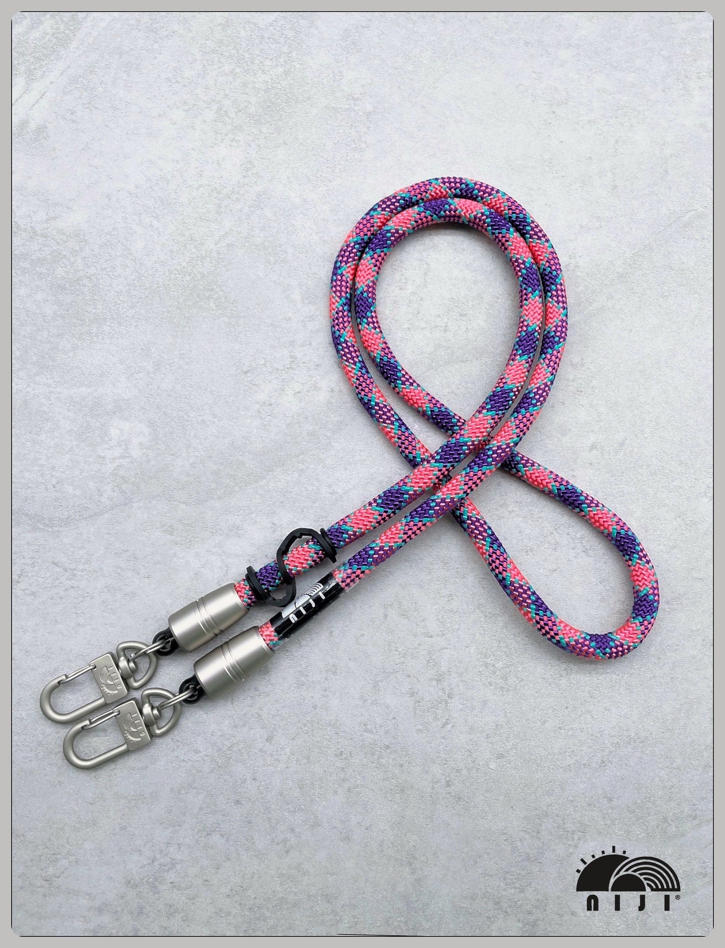 9.5mm Pink & Purple Check w/ Teal Tracer