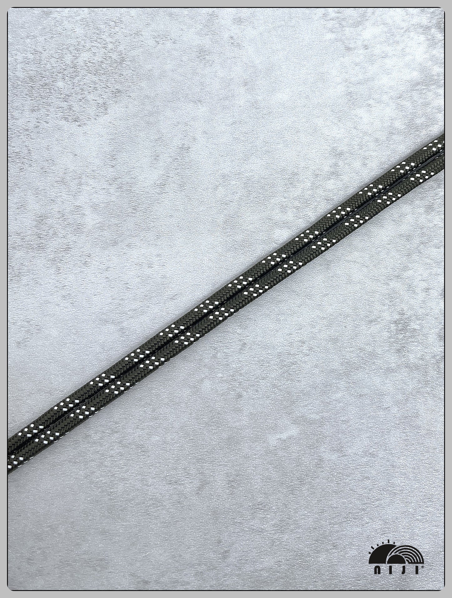 "SS25 New arrival" 4mm Wrist Strap Charcoal Luminous X Antique silver stopper