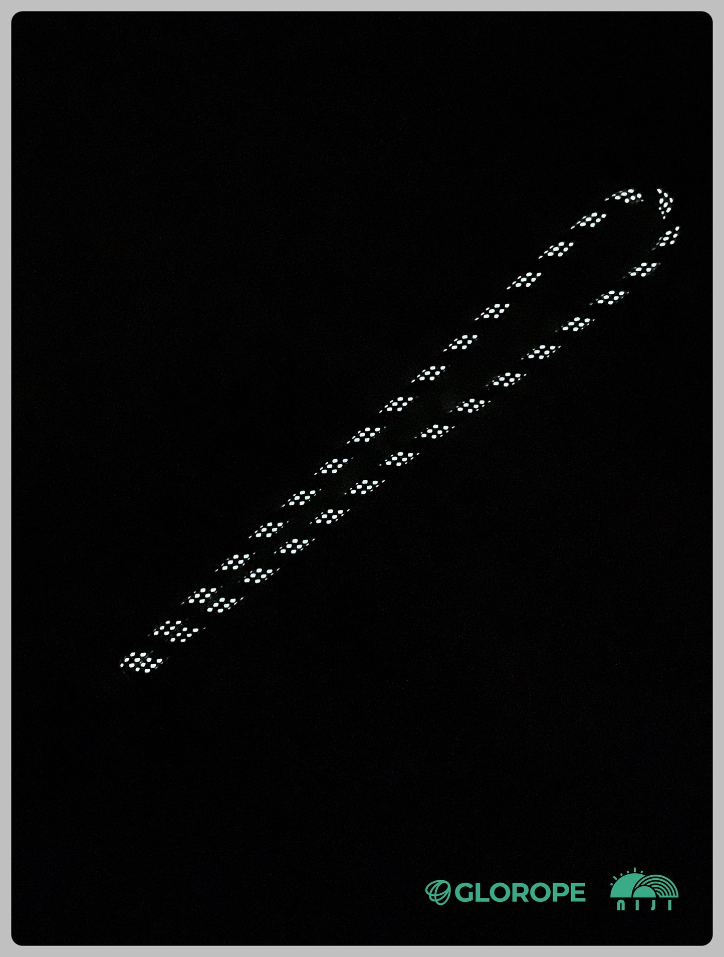 "SS25 New arrival" 4mm Wrist Strap Charcoal Luminous X Antique silver stopper