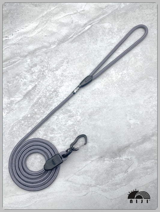 *NEW COLLECTION* niji loop handle dog leash 8mm Cool grey color