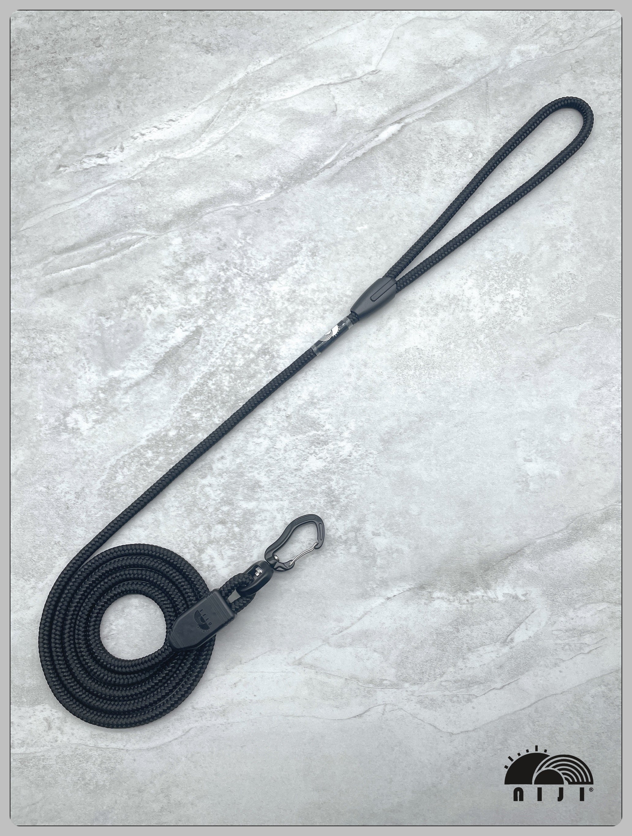 Leash Loop *NEW COLLECTION* niji loop handle dog leash 8mm Black color