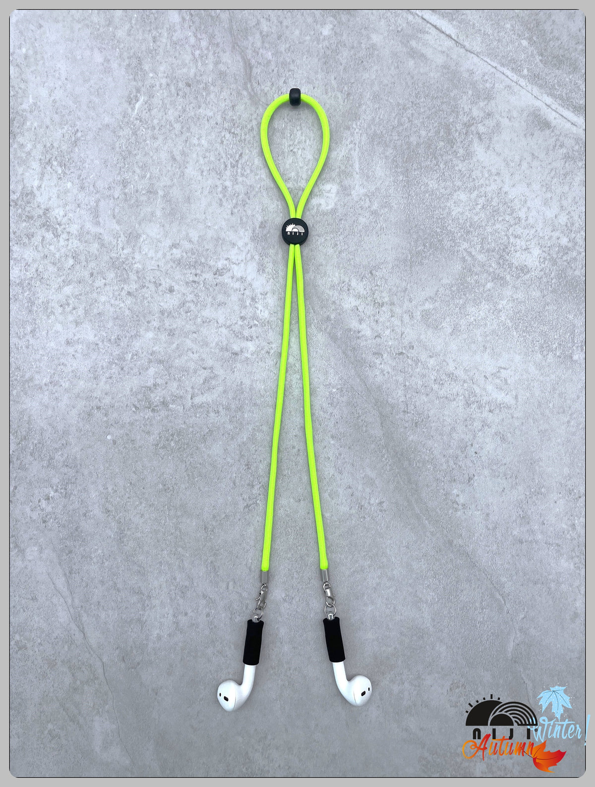 "AW26" niji earbud / sunglasses strap Neon Green Color