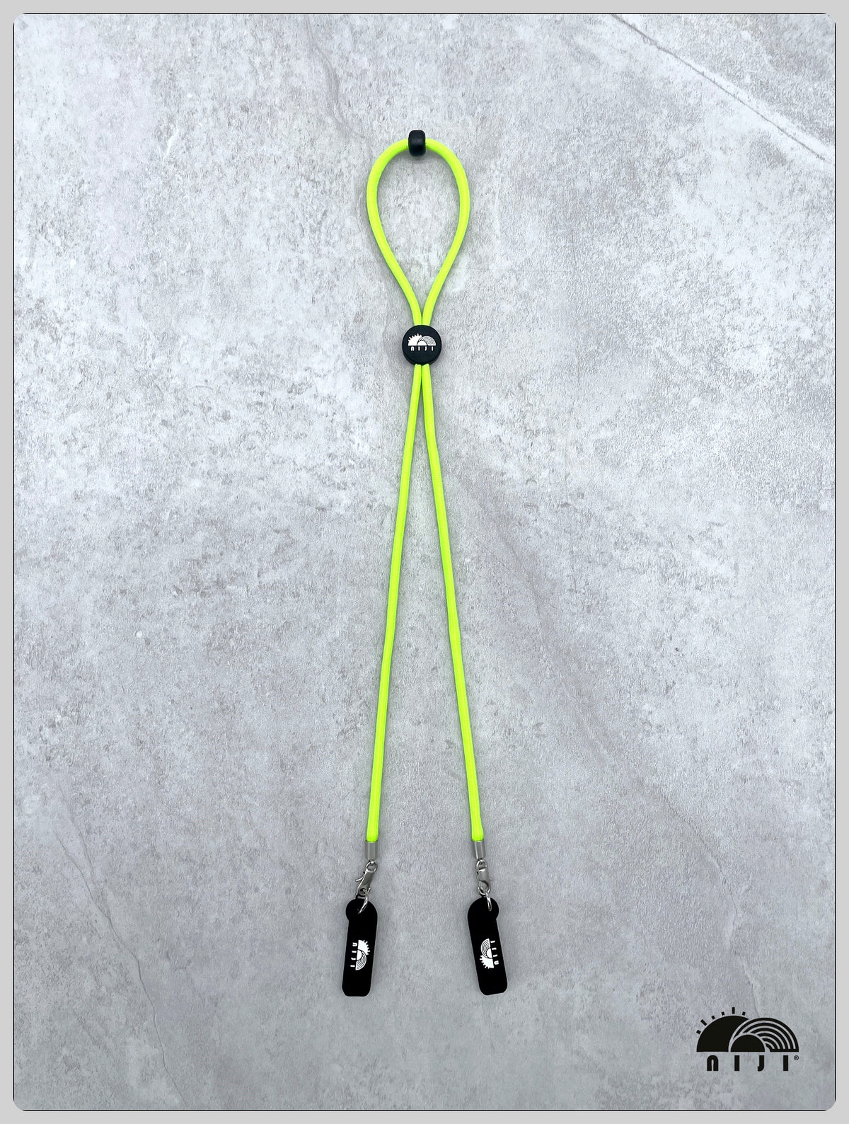 "AW26" niji earbud / sunglasses strap Neon Green Color