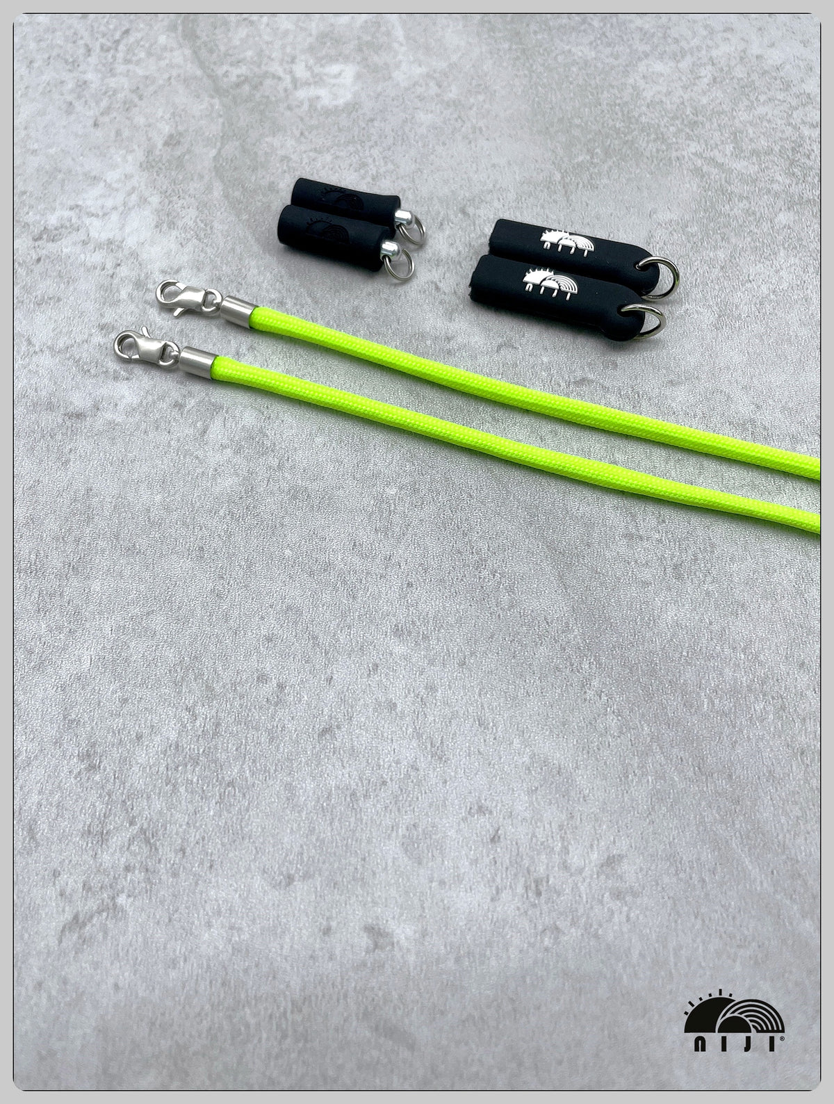 "AW26" niji earbud / sunglasses strap Neon Green Color