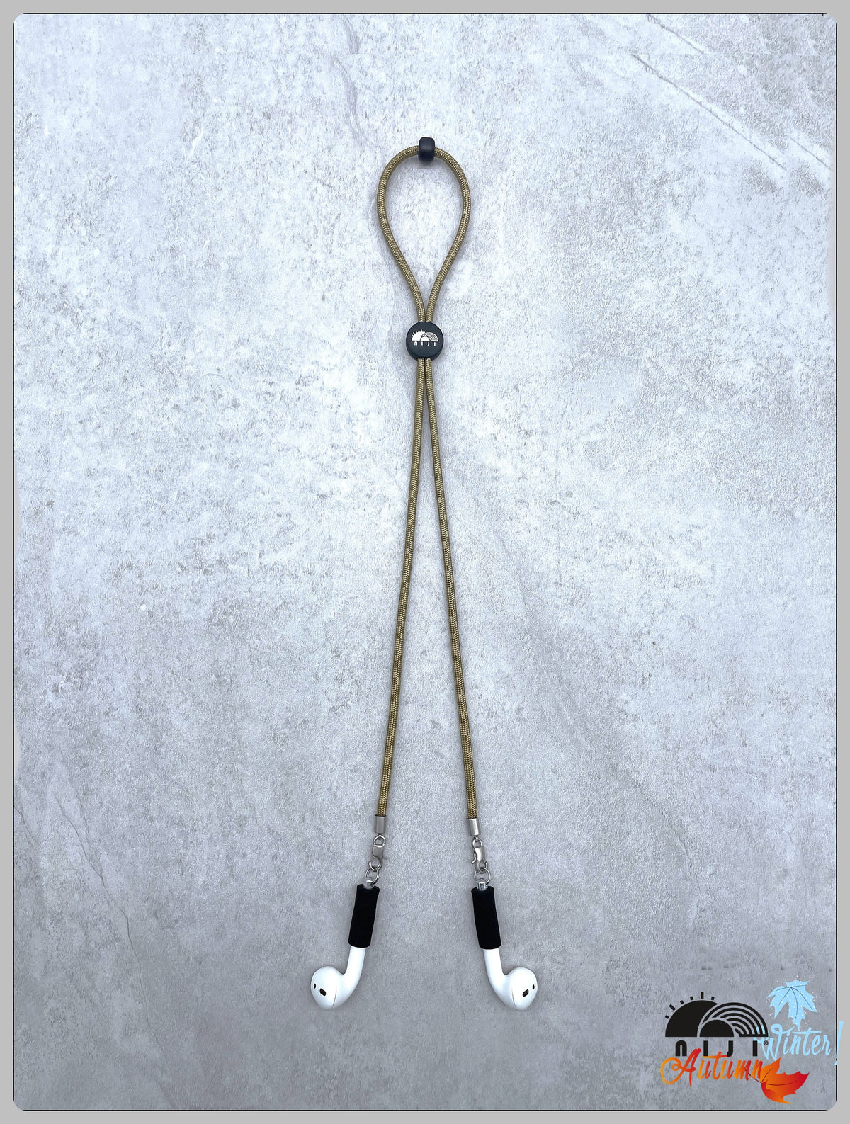 "AW26" niji earbud / sunglasses strap Khaki color