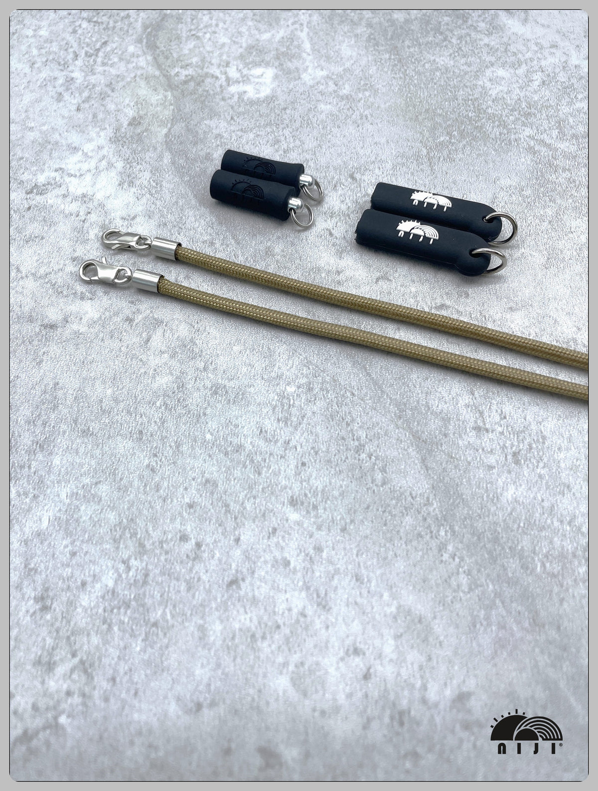 "AW26" niji earbud / sunglasses strap Khaki color