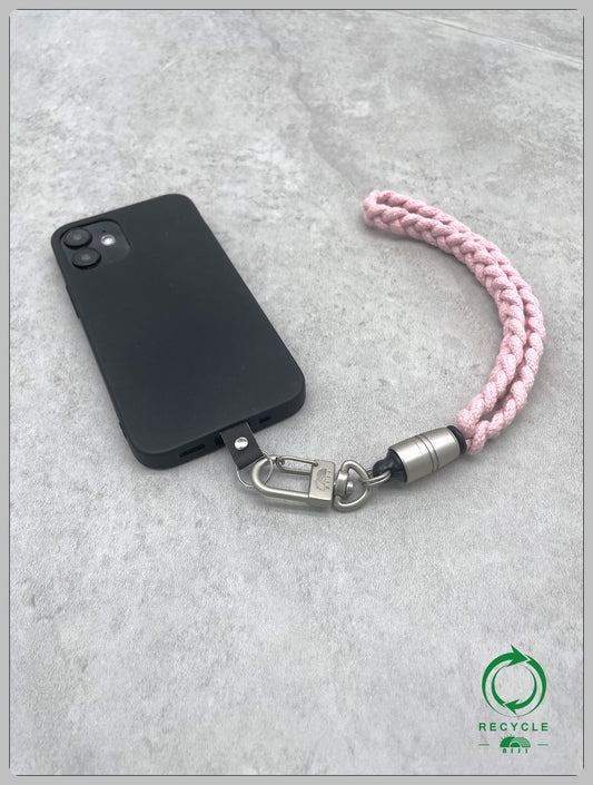 "Cotton Braid wrist strap" Pink color