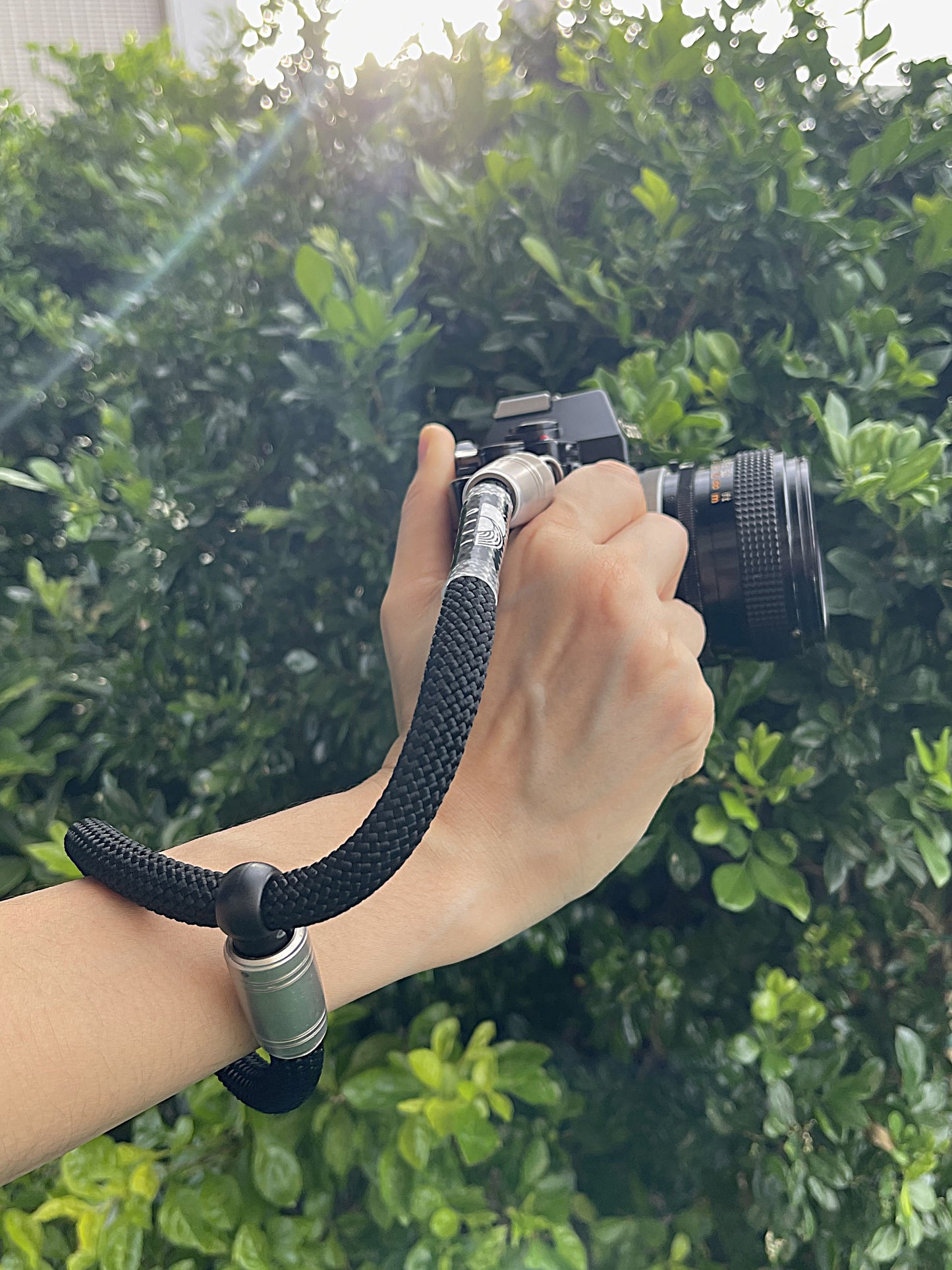 "SS25 NEW COLLECTION" 10mm camera / mobile wrist strap black color